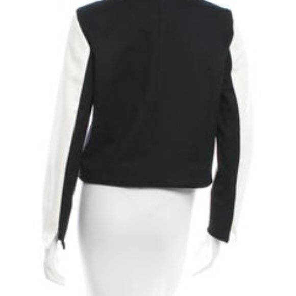 Akris Punto Black and White Zippered Wool Jacket - Picture 3 of 8
